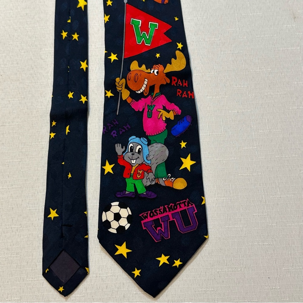 🌀 Vintage Rocky & Bullwinkle Silk Tie (Bolero) 🦌🐿️